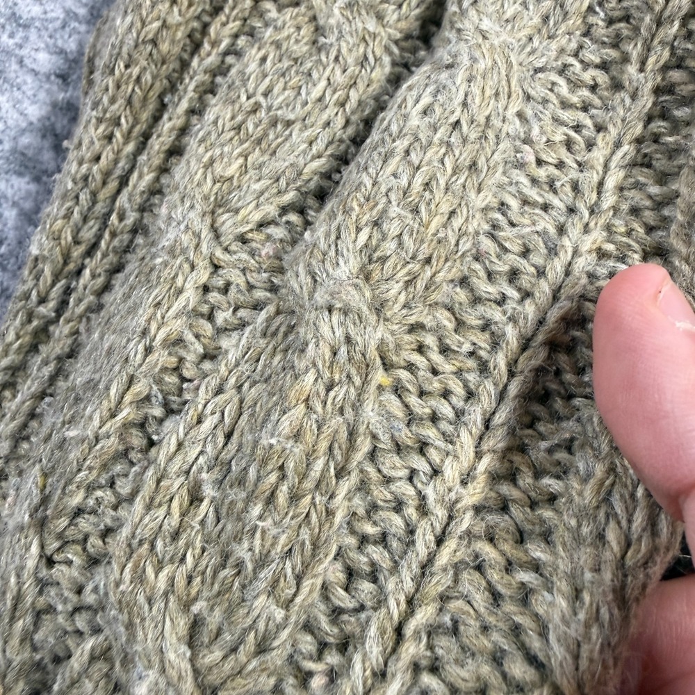 VTG Abercrombie & Fitch Sweater Mens Large Hazel Cable Knit Wool Fisherman Y2K - Picture 5 of 14